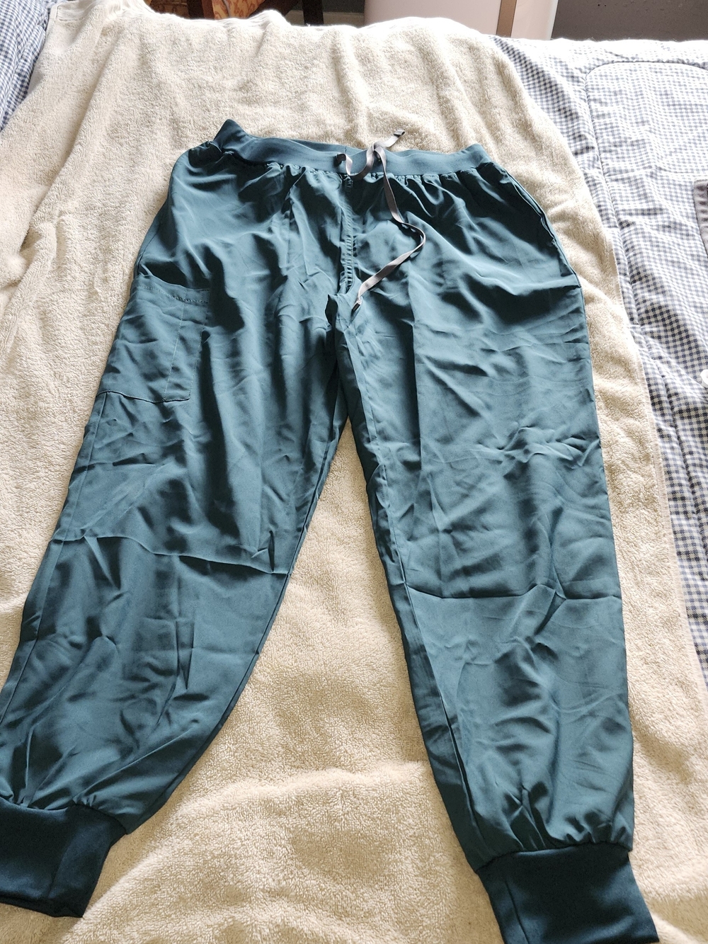 Teal Women's Jogger Pants with Drawstring Waist